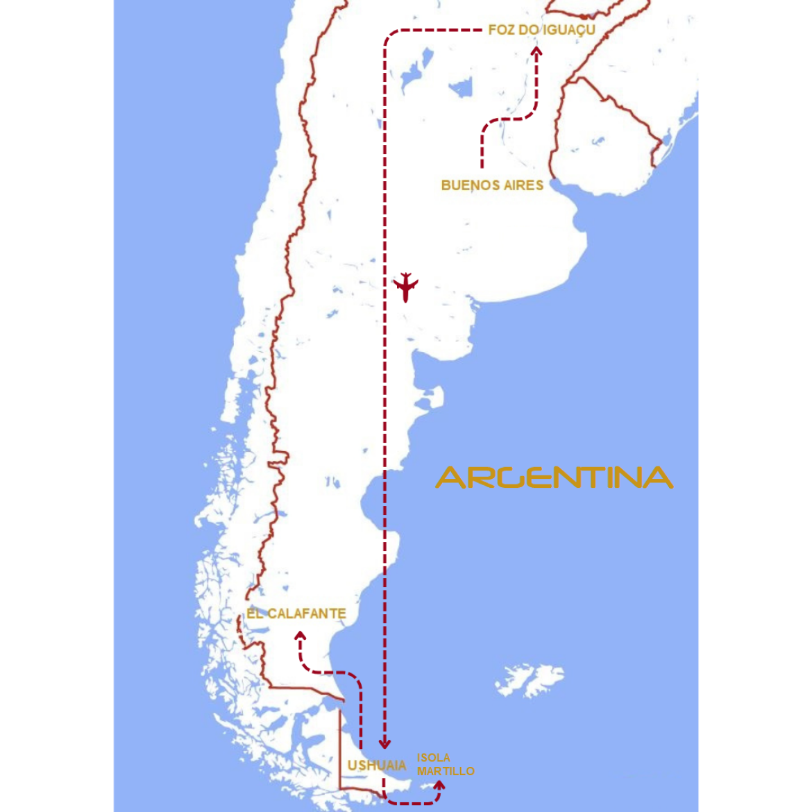 Mappa viaggi-argentina-patagonia