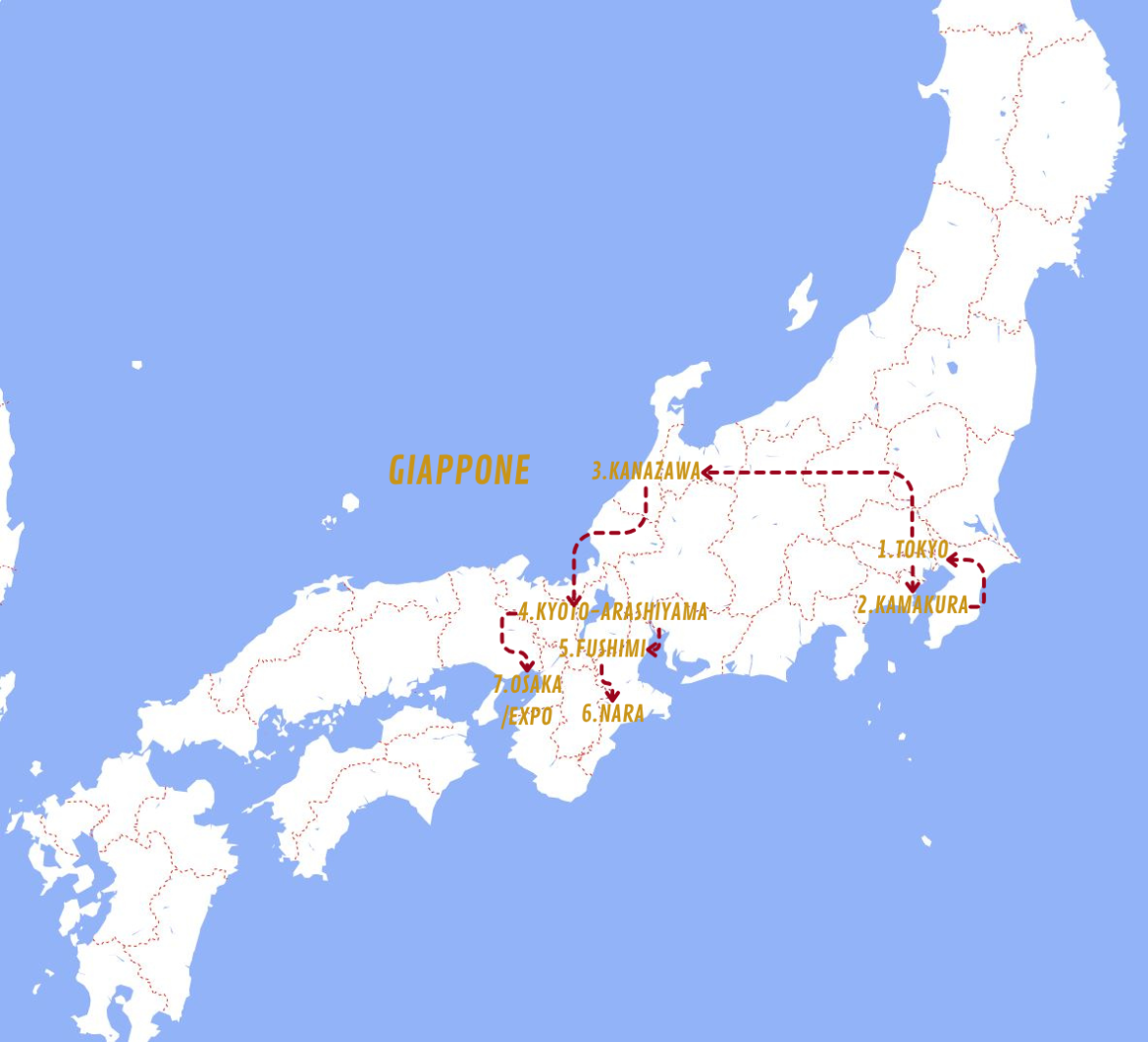 Mappa viaggi-giappone