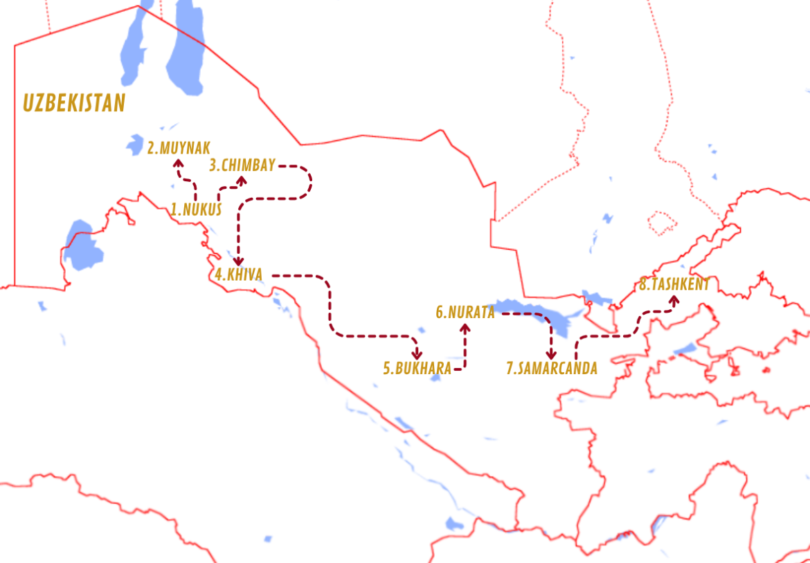 Mappa viaggi-uzbekistan