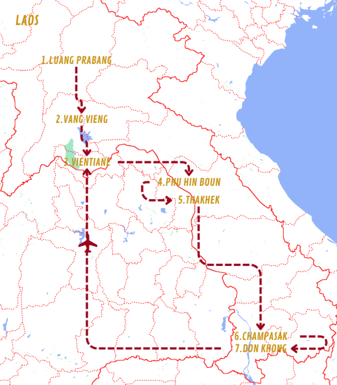 Mappa viaggi-laos