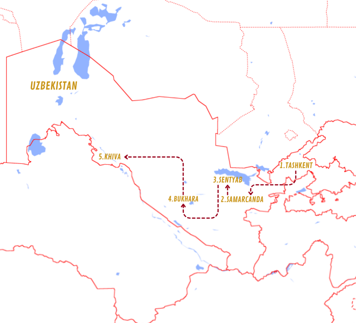 Mappa viaggi-uzbekistan