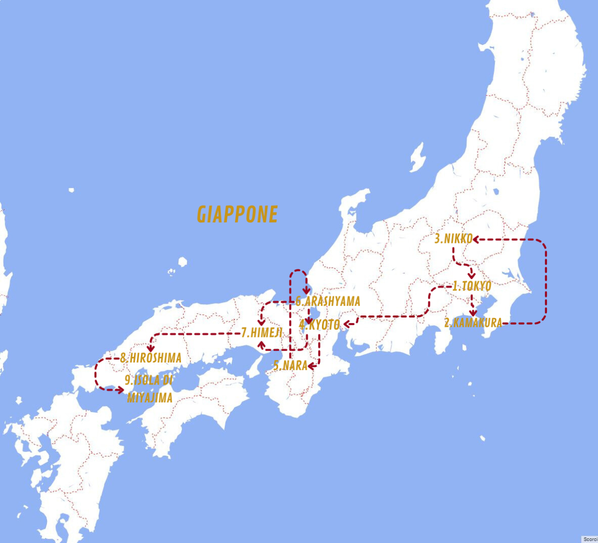Mappa viaggi-giappone
