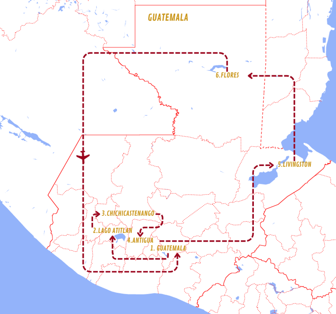 Mappa viaggi-guatemala