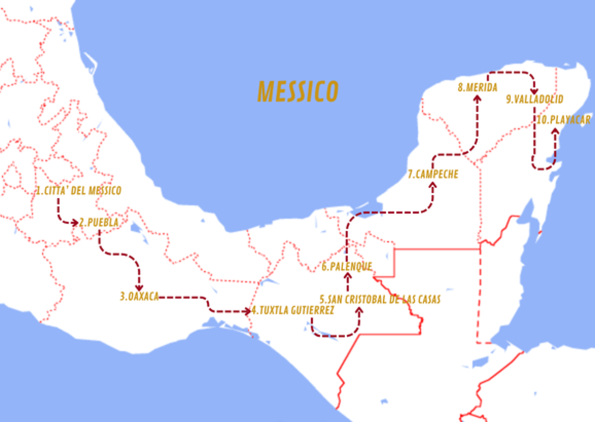 Mappa viaggi-messico