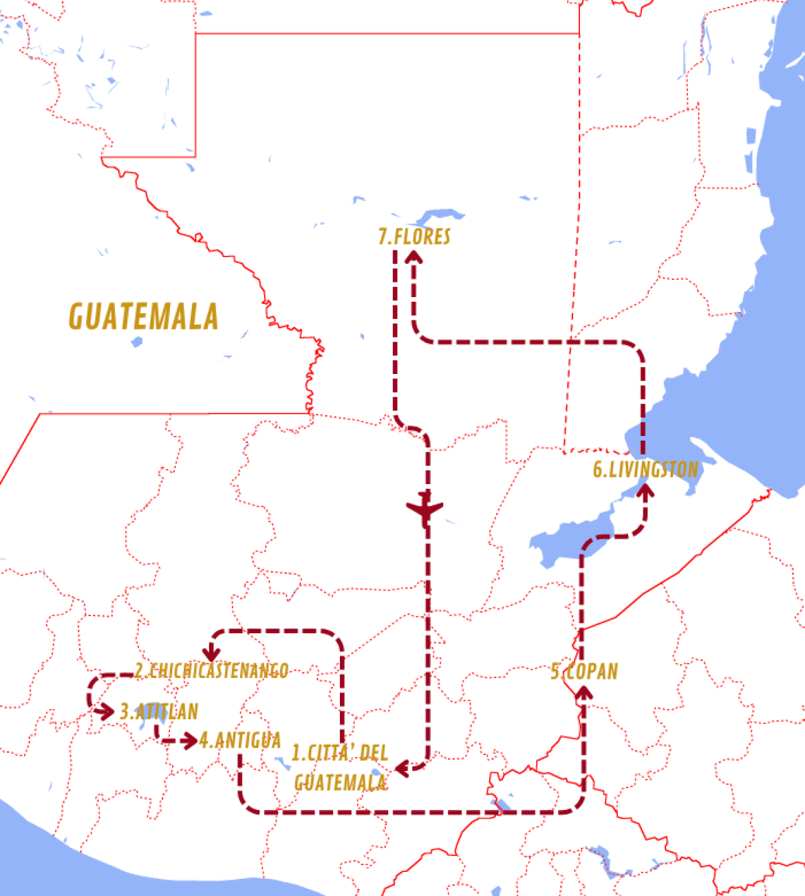 Mappa viaggi-guatemala