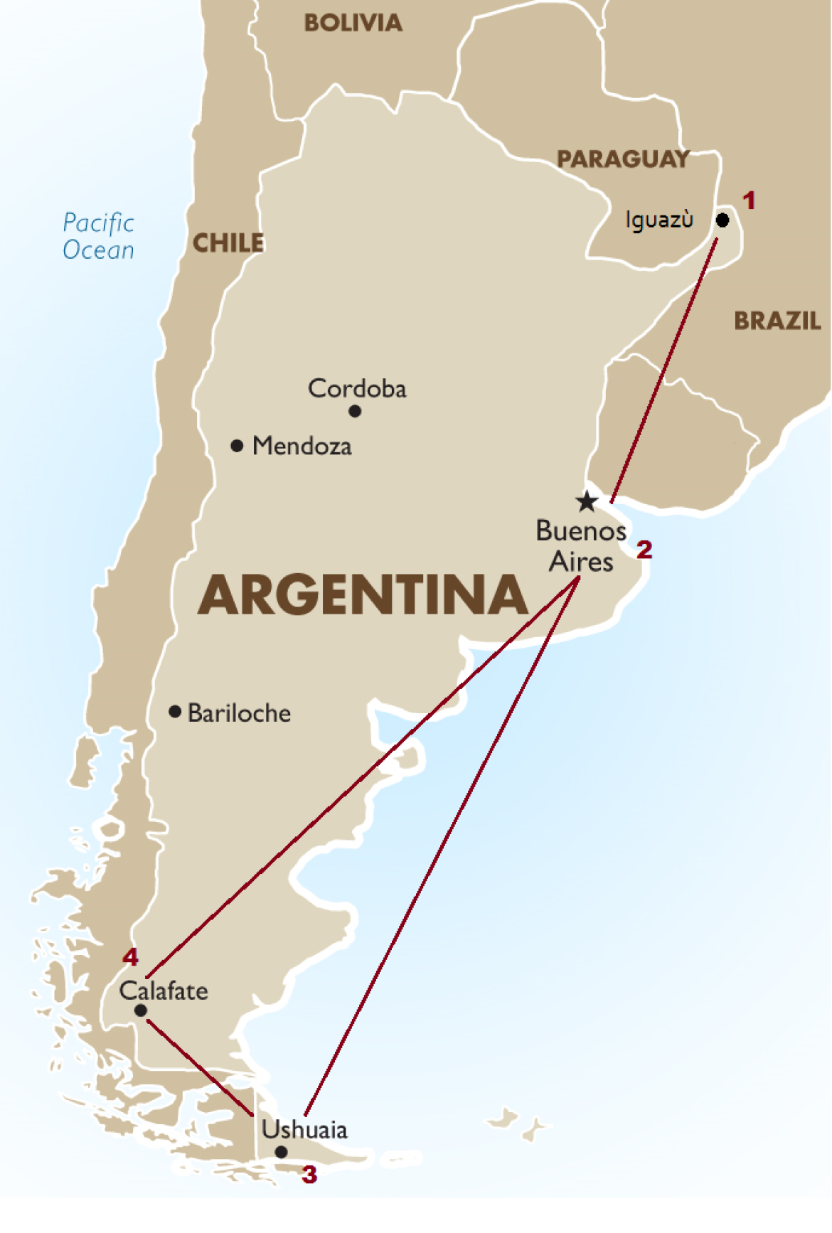 Mappa viaggi-patagonia