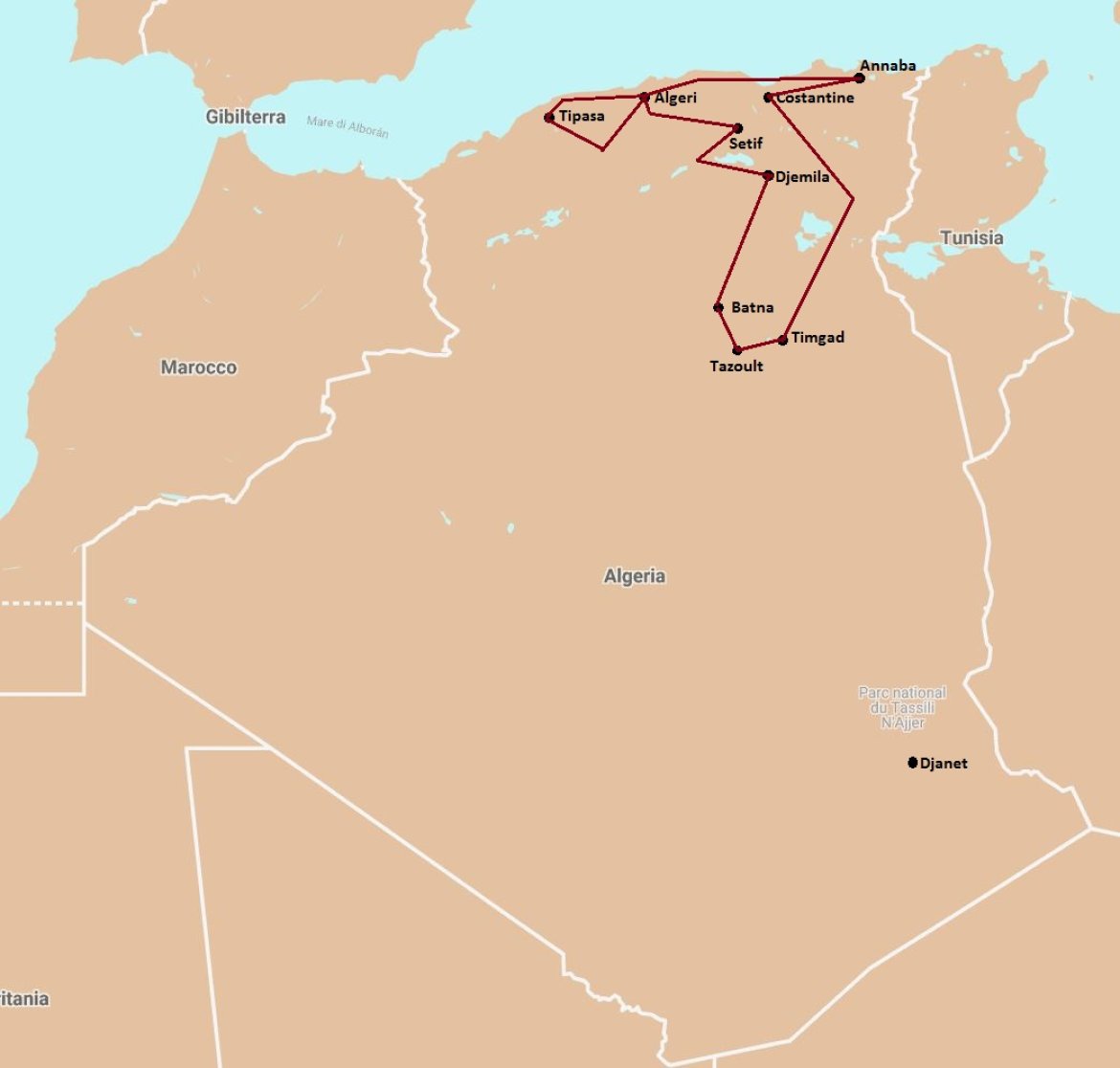 Mappa viaggi-algeria