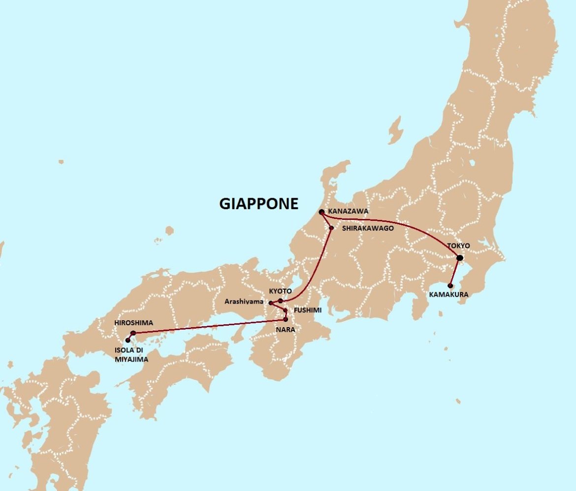 Mappa viaggi-giappone