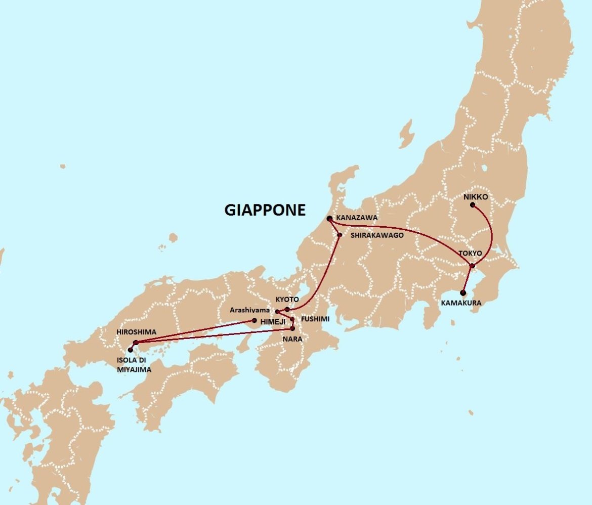 Mappa viaggi-giappone