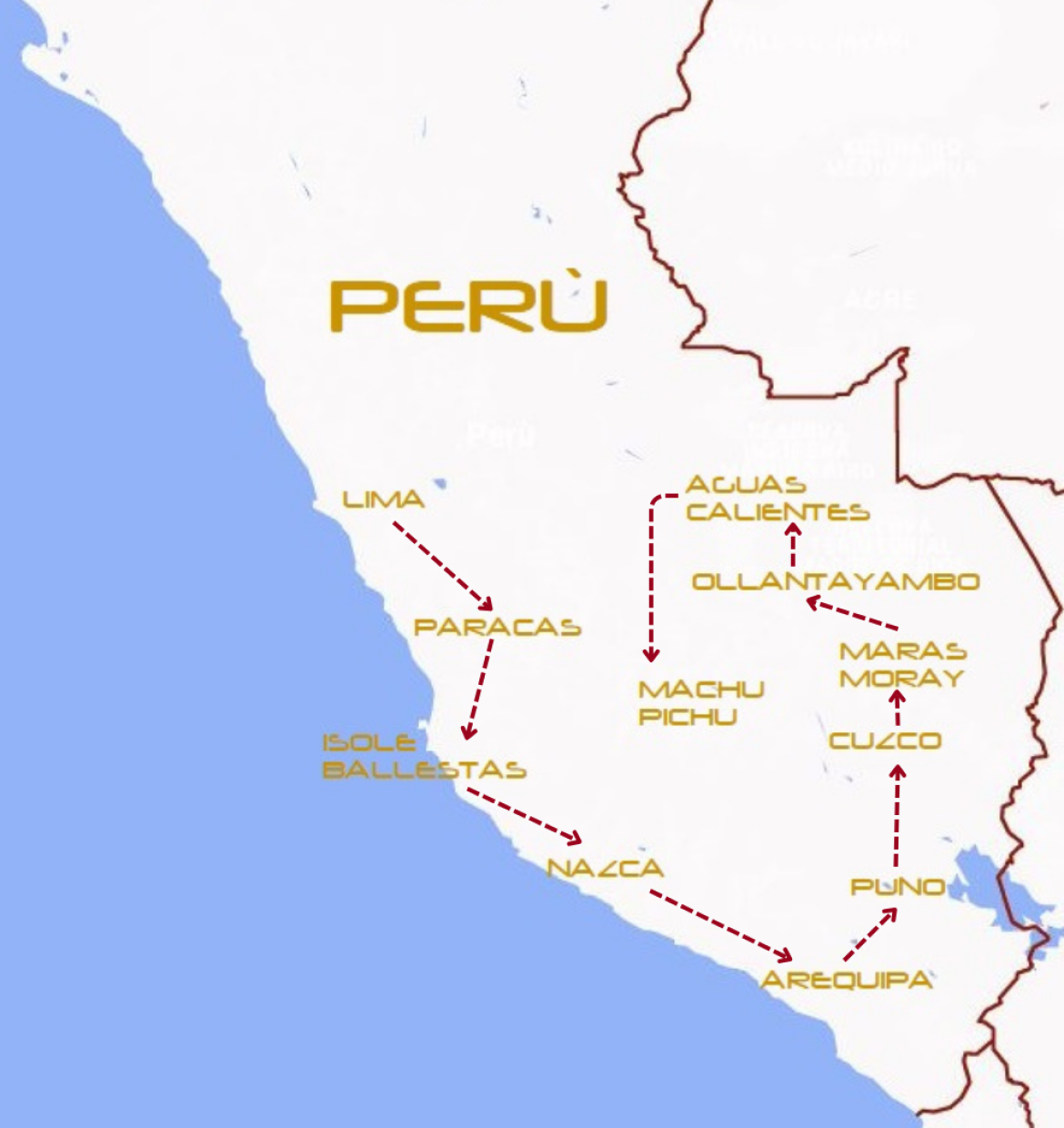 Mappa viaggi-peru